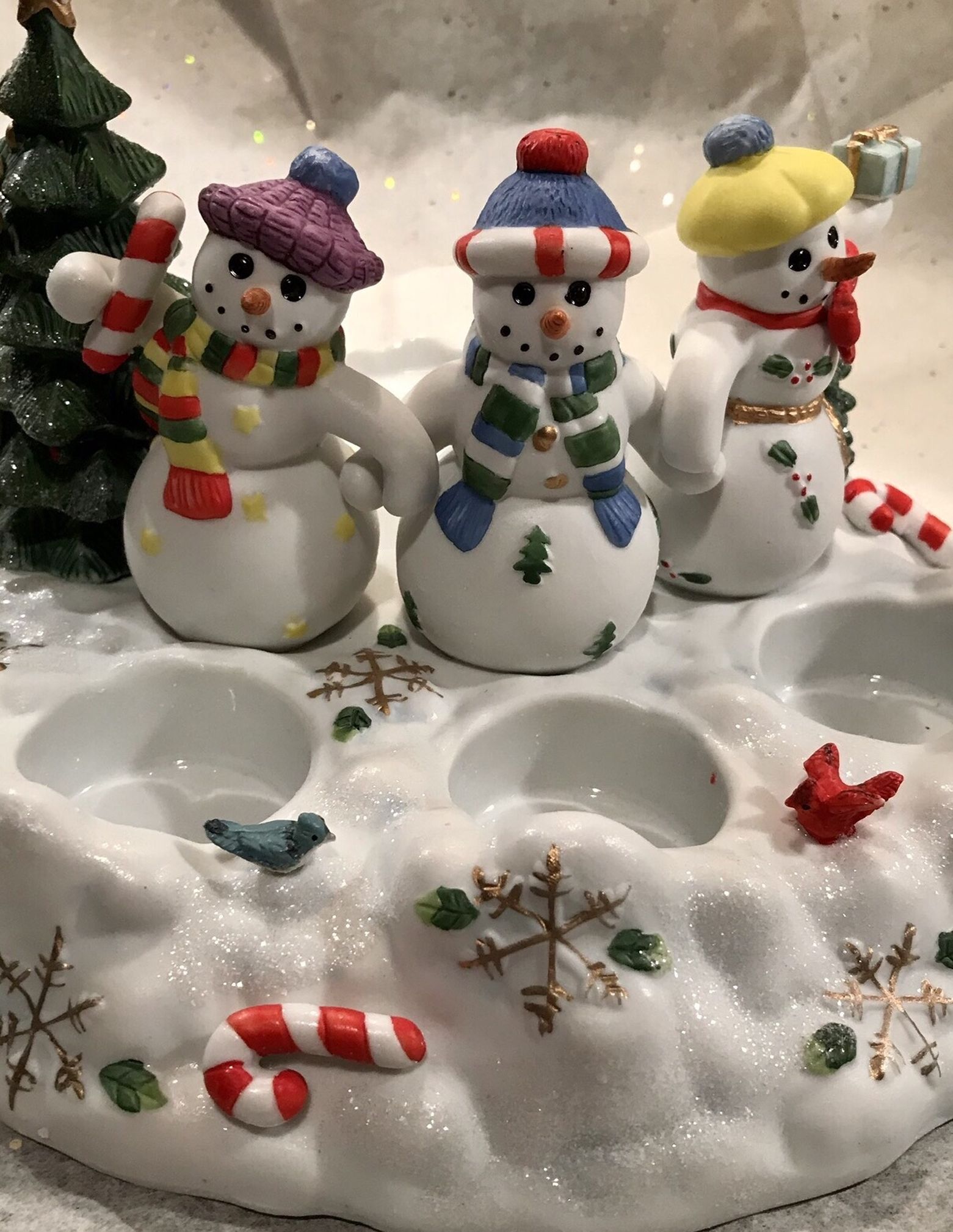 PartyLite Snowbell Tealight /Pillar Holder