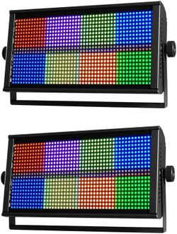 500W RGBW LED Strobe Light, DMX512 Stage Blinder 960 LEDs, 8-Segment Pixel Control, Wash Effect, Sound Activated for DJ Gigs, Clubs, Parties, Weddings