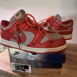 Nike Dunk Low Off-White Red Size 10 