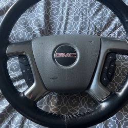 GMC 15.5” Steering Wheel With Controls And Air Bag Included