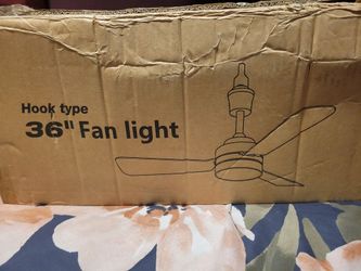 Ceiling fan with light 36 in new in box pick up in pomona $35
