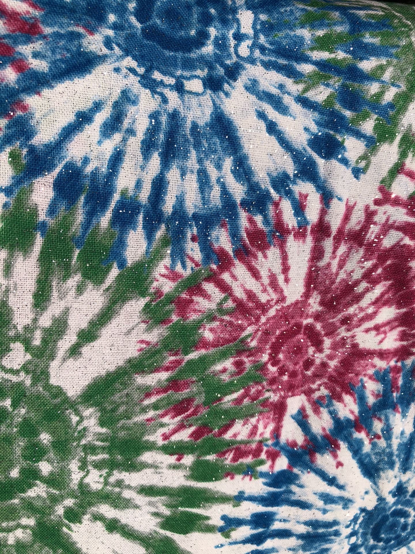 Rainbow Starburst with Glitter Fabric Piece