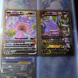 Gengar Vmax Fan-Art Gold Foil Display Cards 