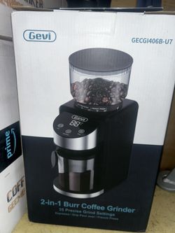  GEVI 2-in-1 Burr Coffee Grinder  35 Precise Grind Setting NEW