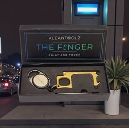 Kleantoolz The Fenger Point & Touch Multi-Tool Designed For Hands-Free Open Box. This is a matte gold Kleantoolz The Fenger multi-tool designed for ha