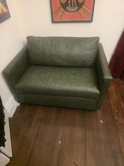 Large Green Leather Chair