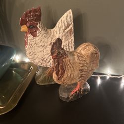 Chicken Statues-Wood