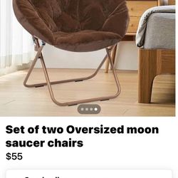 Set Of Oversize moons saucer Chairs