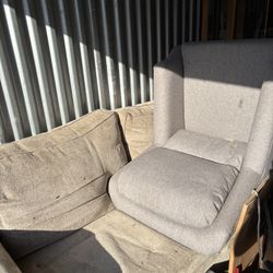 Free Couch ( Sleeper) & Chair And Oterman 
