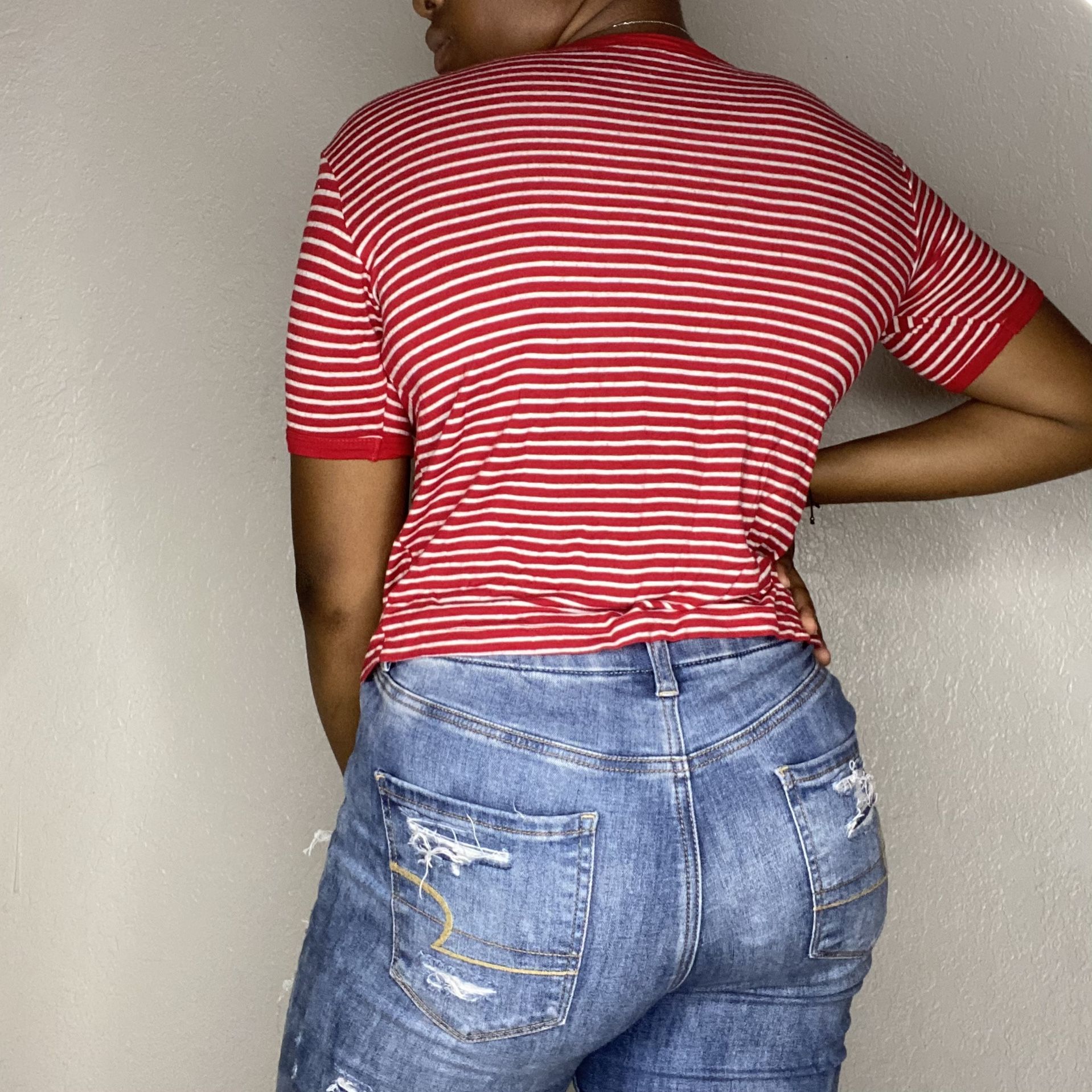 Red and White Striped Shirt