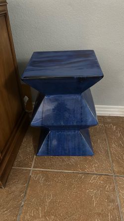 Occasional table, mid-century, modern, glazed ceramic finish, 18 inches