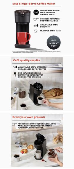 How do I use the reusable coffee pod with the Instant Solo Coffee Maker?