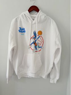 Cotton white hoodie size L
