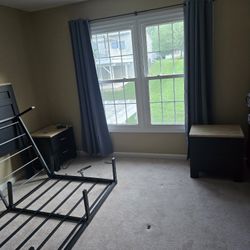 Tan Bedroom Set (Queen - frame, headboard, 2 night stands dresser, and tall dresser