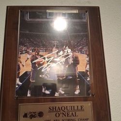 Shaquille Oneill Signed Pic