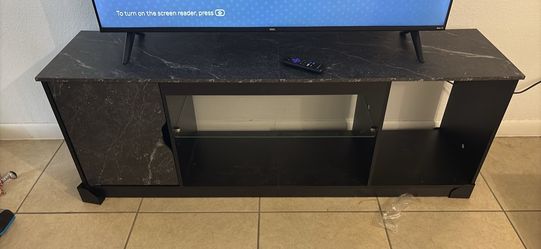 Tv Stand with glass shelf