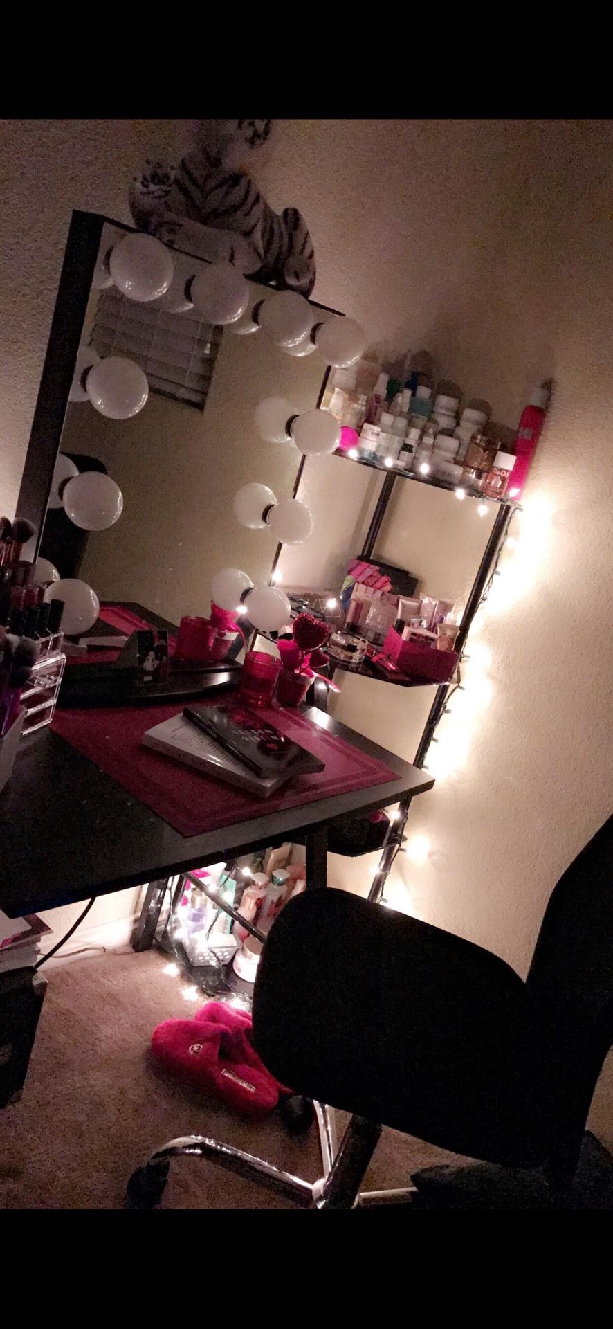 Vanity Mirror , Desk And Corner Shelves