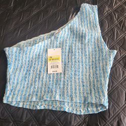 A New Day One Shoulder Crop Top