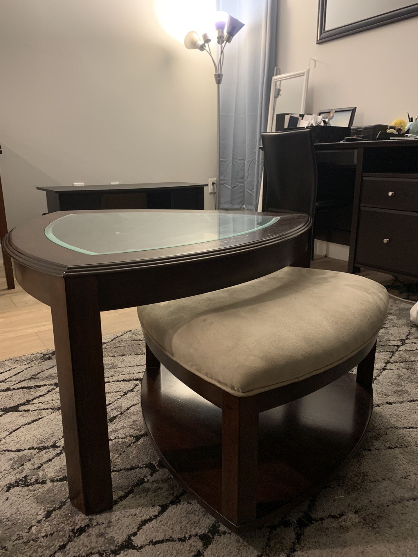 Coffee Table with Ottoman