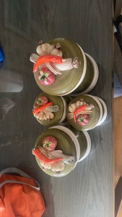 Vintage Garden Harvest Canister Set