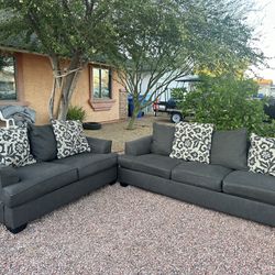 Couches Set Gray Color.   $399.  Deliver Available Small  Fee