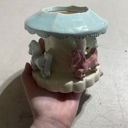 Vintage 1957 Conrad Ceramics Carousel Nursery Planter