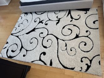 SAFAVIEH Florida Shag Hildelind Scroll 1.2-inch Thick Rug. 5’3 x 7’6