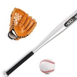 Brand New Owsoo Youth Lightweight Aluminum Alloy Baseball Glove Brown Kit