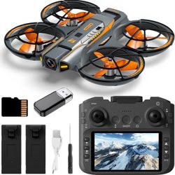 Brushless Motor Drone With Screen On Controller, Anti-collision Drones With Camera For Beginner 1080p, 180° Electrically Adjustable Lens, Under 249g