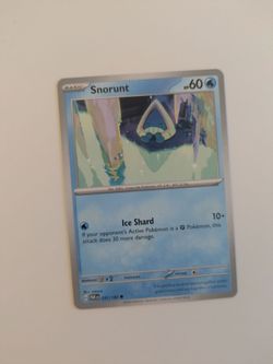Snorunt pokemon card PAR 037