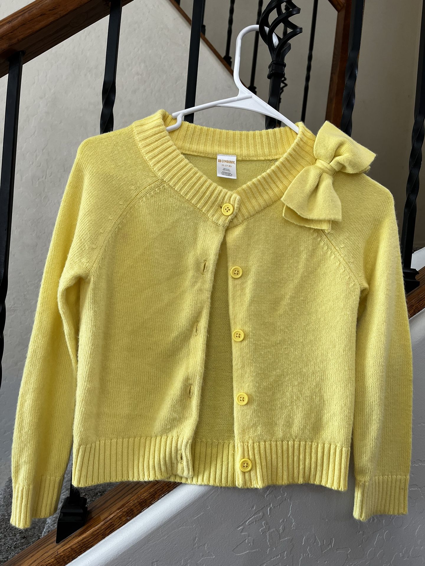 Little Girl Yellow Sweater Size 7/8 Gymboree