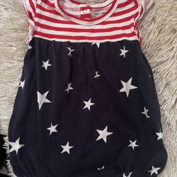 Babygirl Patriotic Romper