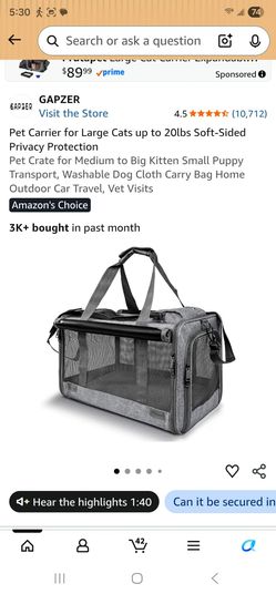 Soft-Sided Pet Carrier Bag
