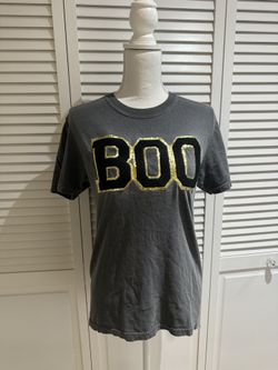 Halloween BOO Gray Tshirt Size Small