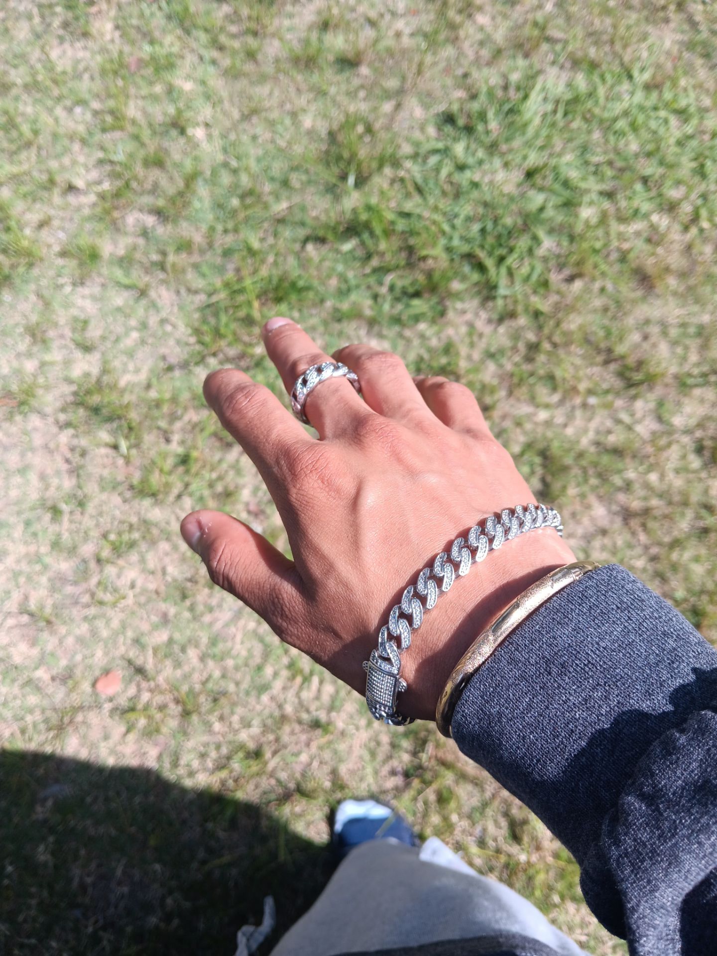 925 silver Cuban link ring