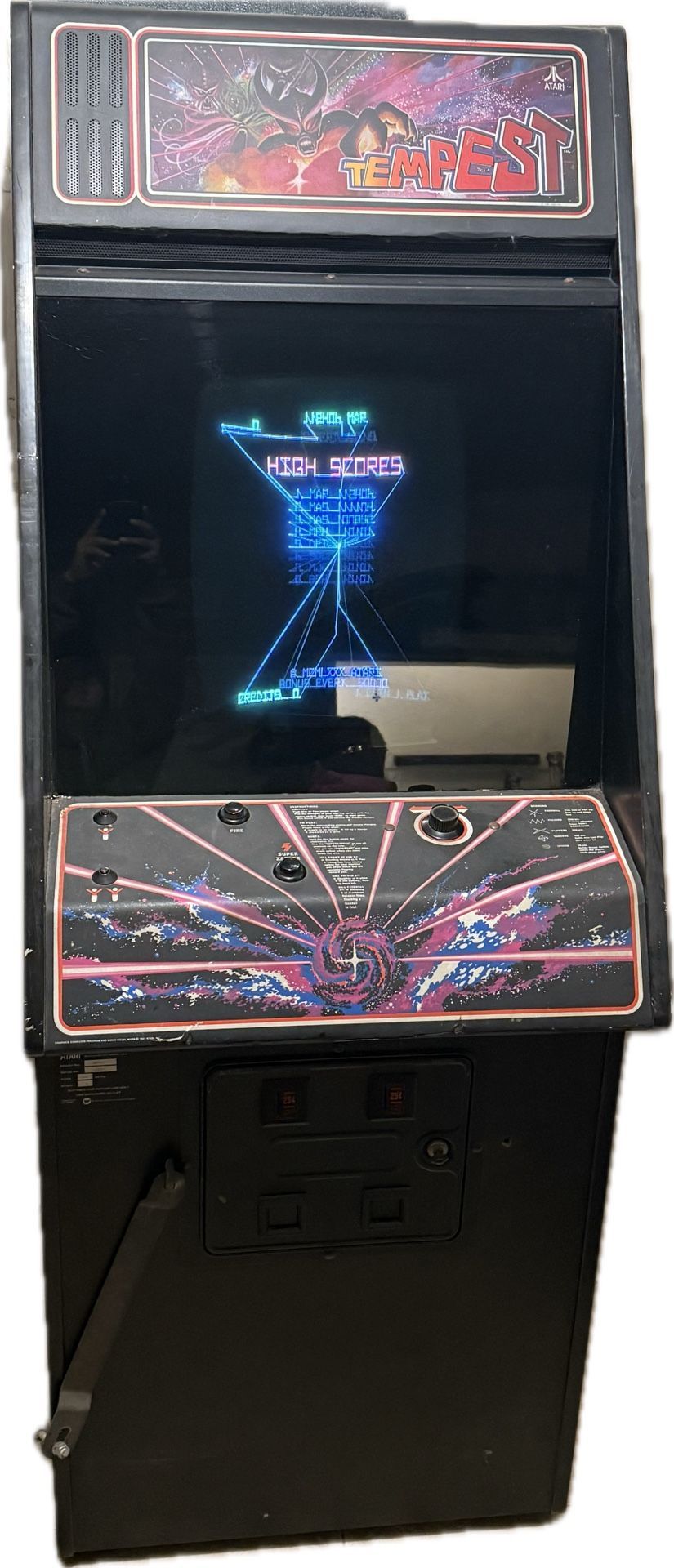 Atari TEMPEST Original Video Arcade game
