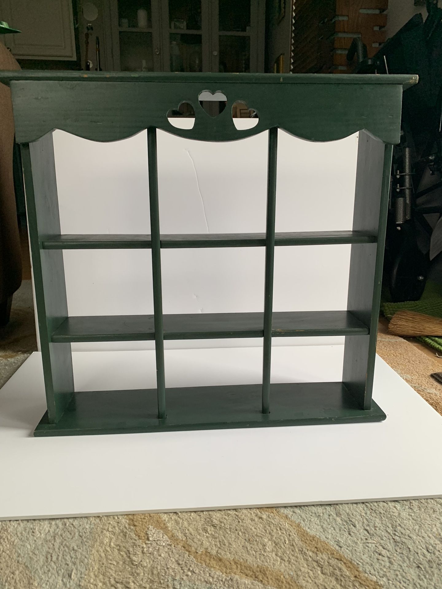 Cute Green Wooden Shelving