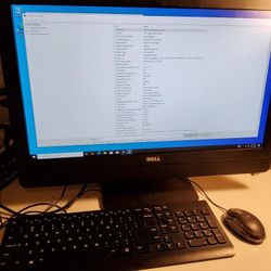 Dell 9030 All in One Computer 8GB Ram 200GB Hard Drive Intel I3 23in LCD Win 10 Pro
