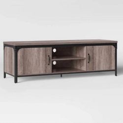 Band New Jackman Industrial Media Tv Stand With Storage Brow