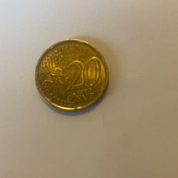2002 20 Cent Euro Coin In Circulated Condition .$30.00 Obo