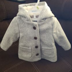 3-6m Baby Button Front Coat 