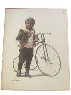 Boy Bicycle By Joanne Thompson 20.25 Inch X 16.25 Inch