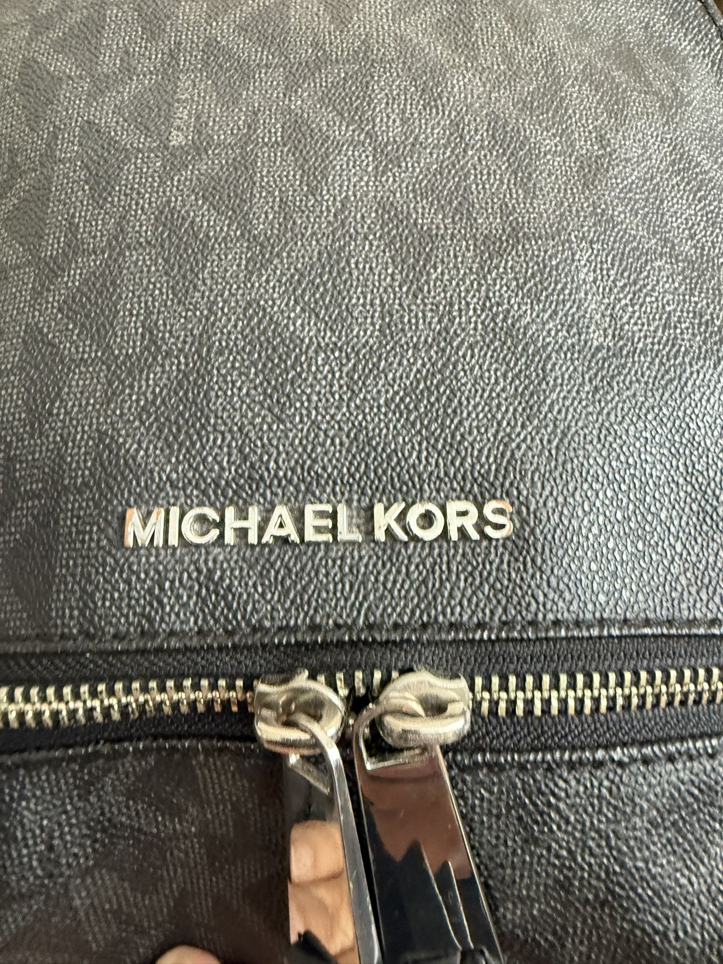 Michael Kors all Black Leather Backpack