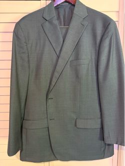 Hart Schaffner Marx Chicago Fit Charcoal Wool Blend Suit Jacket 52L Pant 46W