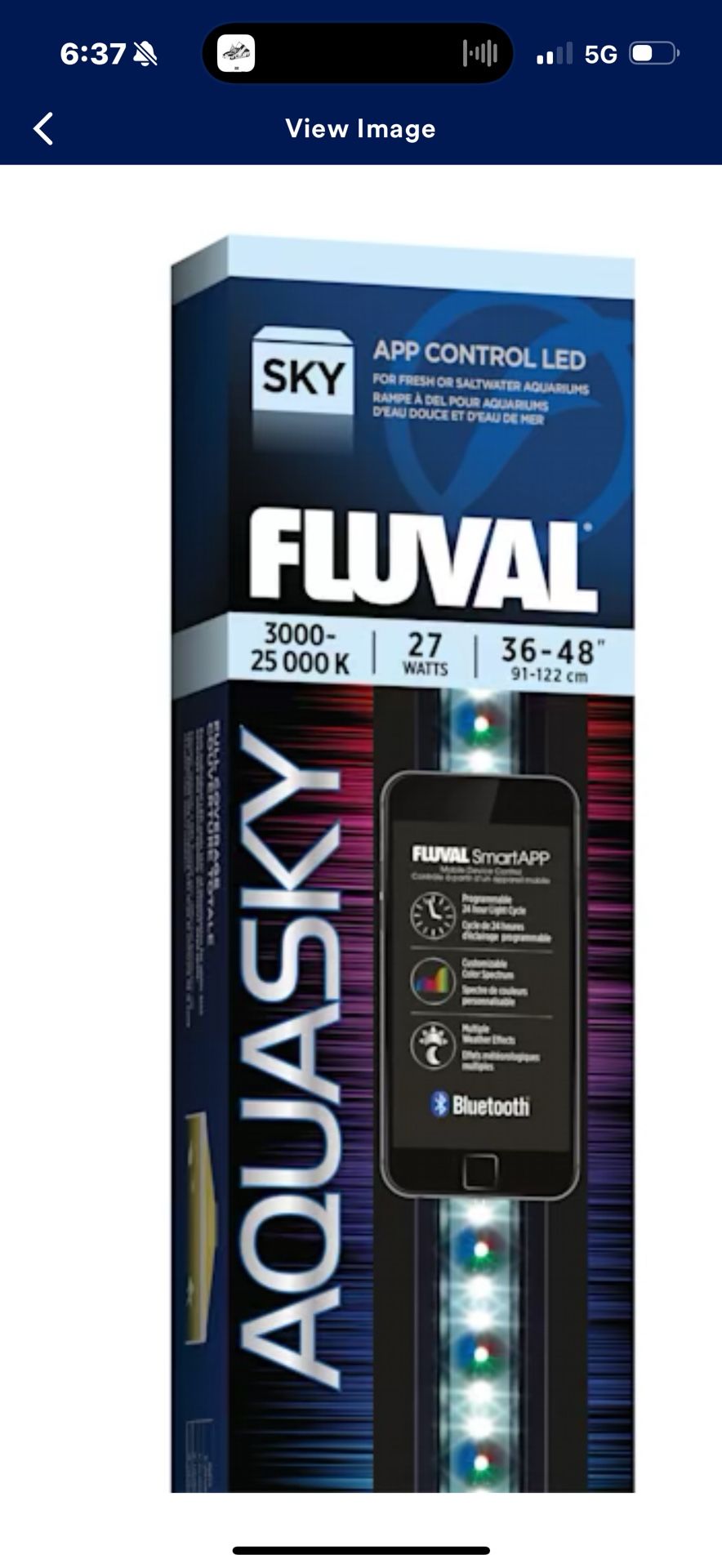 Fluval Aquasky Light Like New