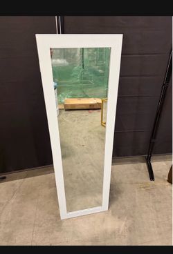 New Wall Mounted Jewelry Armoire with Full Length Mirror & 2 LED Lights
