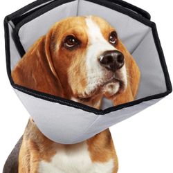 Dog Cone Collar for After Surgery, Adjustable Soft Dog Cones for Small Dogs, Durable Protective Recovery Collar with Reflective Strip to Avoid Wound L