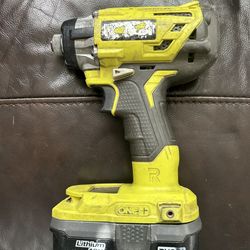 Ryobi impact dril one + whit battery $ 40