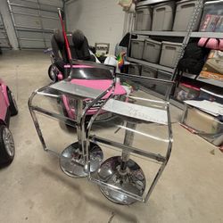 Adjustable Clear Stool Chairs (2 Chairs)
