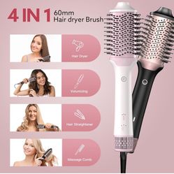 One-Step Hot Air Brush Hair Dryer with Oval Volumizer Blow Dryer Brush
